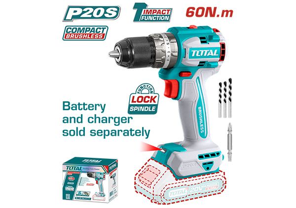 Մարտկոցային պտուտակադարձիչ ածուխով TOTAL TIDLI206021 35068