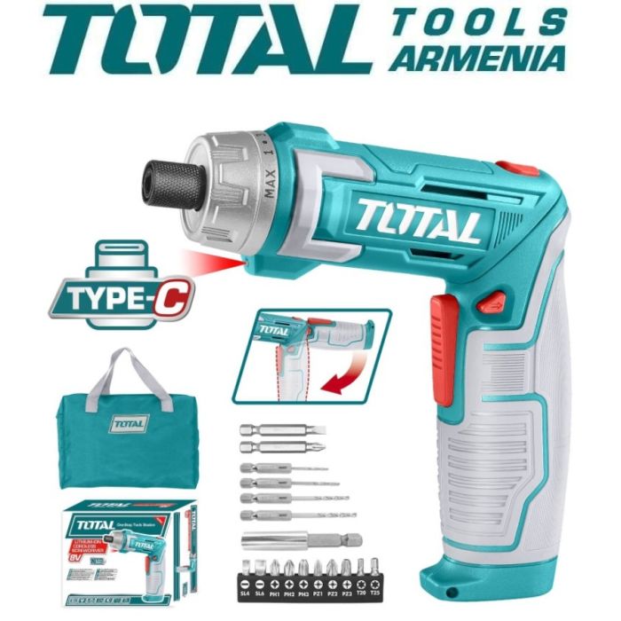 Аккумуляторная отвертка 8В/6 Нм USB Type-C (TSDLI0802)