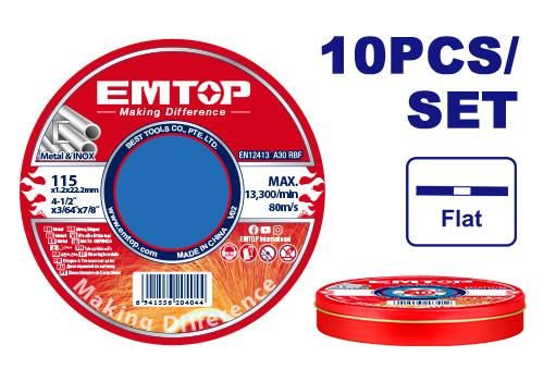 EACD121155 ԷՄԹՈՊ Կտրող սկավառակ 115mm x1,2mm (10)