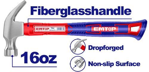 Молоток-гвоздодер Emtop EHAMCH1601