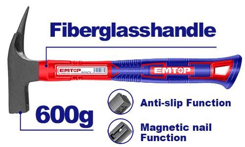 Молоток кровельщика Emtop EHAMCH1606