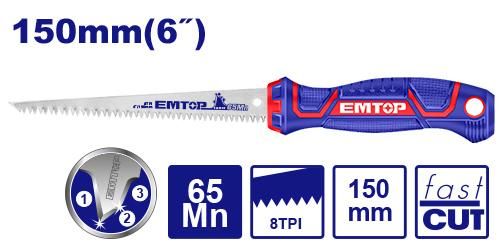 Ножовка по гипсокартону Emtop EHASW1501