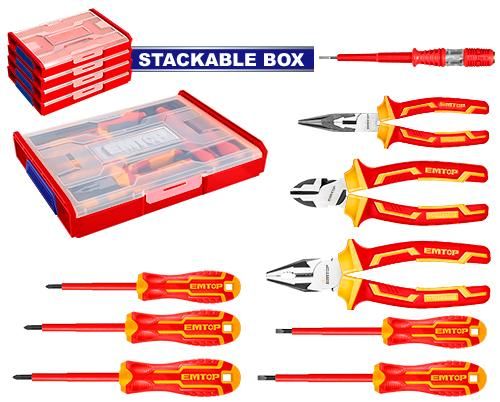 Набор изолированных инструментов 9шт Emtop EHTSV01H09