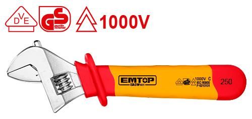 Ключ разводной изолированный Emtop EIADW101