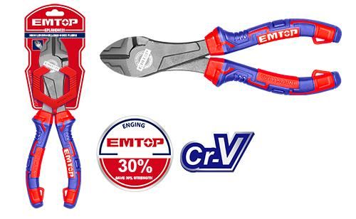 Кусачки боковые с увеличенным рычагом усиленные Emtop EPLRHD0821