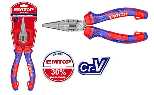 Тонкогубцы с увеличенным рычагом Emtop EPLRL0621