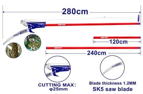 Штанговый сучкорез с пилой Emtop EPSR252804