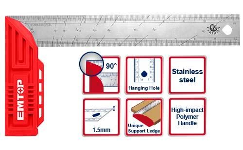 ESRR30001 ԷՄԹՈՊ Անկյունային քանոն 300mm(12")