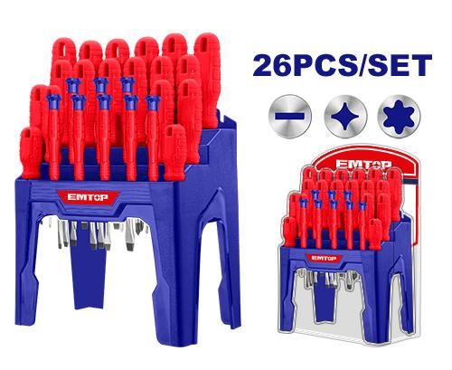Набор отверток 26шт Emtop ESST2601