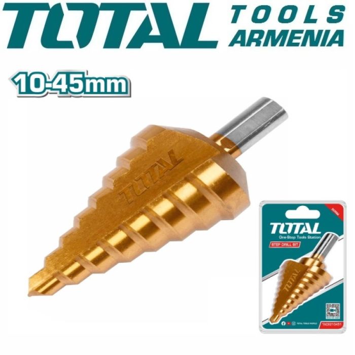 Коническое сверло 10-45мм (TAC75104501)