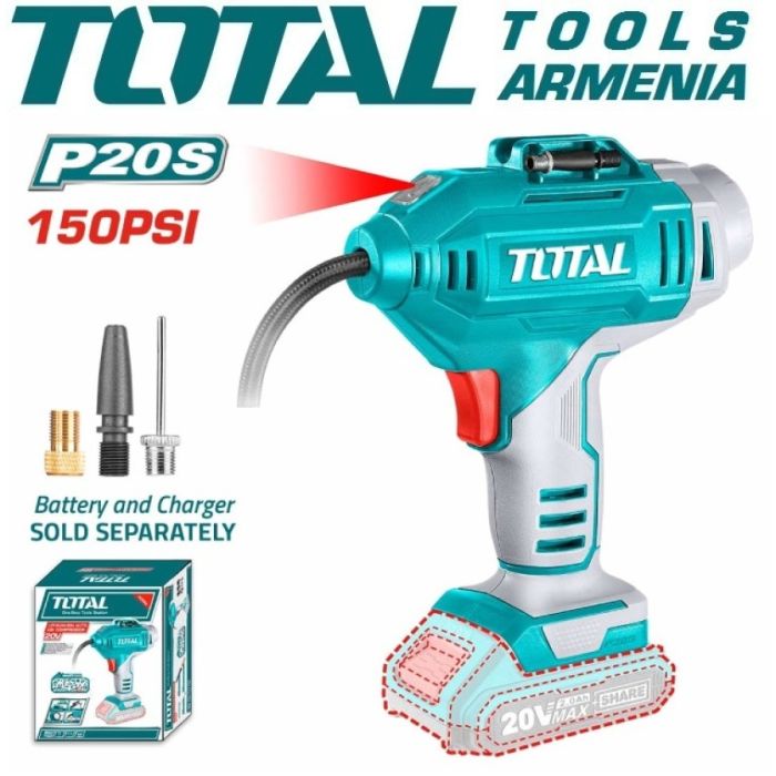 Մարտկոցային  ավտոկոմպրեսոր 20վտ TOTAL TACLI2018 35100