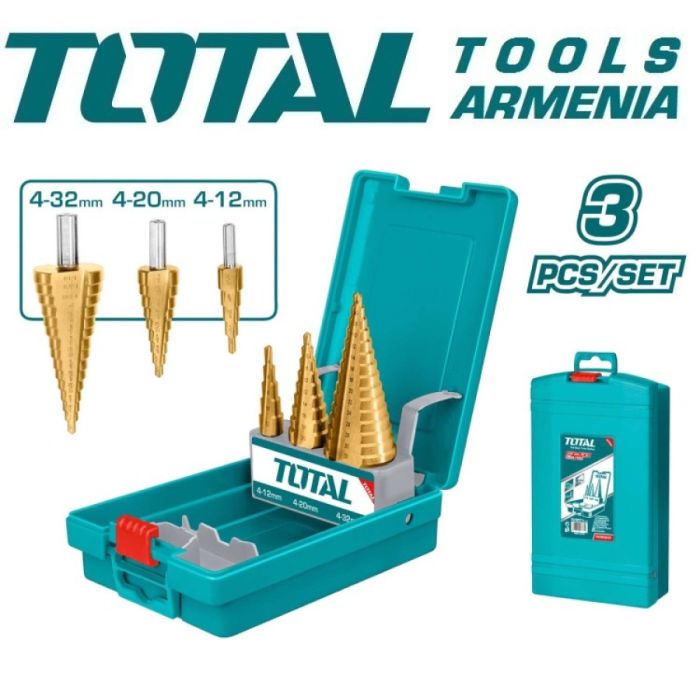 Набор конических сверл 3 шт. (TACSD2031)