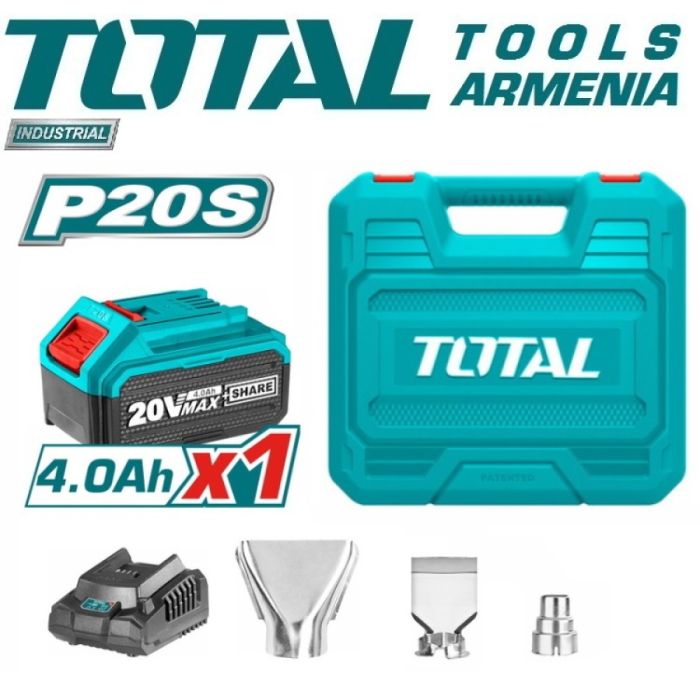 Լիթիում-իոնային տեխնիկական ֆեն 20 Վ TOTAL TBLI20025 33894