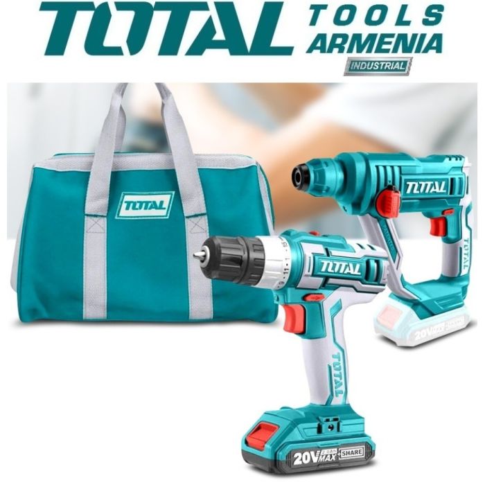 Перфоратор и Дрель - Шуруповерт Аккумуляторная 20 В,2А (TCKLI2008)