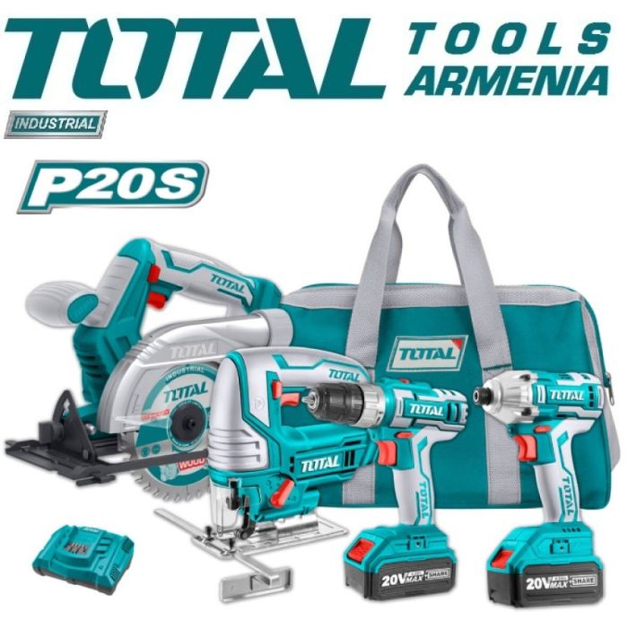 Գործիքների հավաքածու TOTAL TCKLI2010 4կտոր 19077