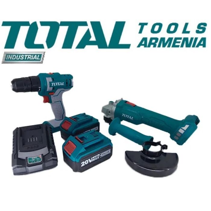 Lithium-Ion Cordless 2 pcs Combo Kit 20 V, 4 А (TCKLI20157)