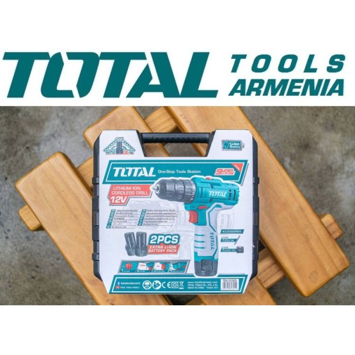 Аккумуляторная Дрель - шуруповерт 12В/1.5А/20Нм + 2 батарея (TDLI12325)