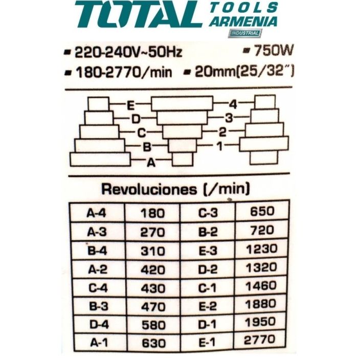 Сверлильный станок 750 Вт (TDP207502)