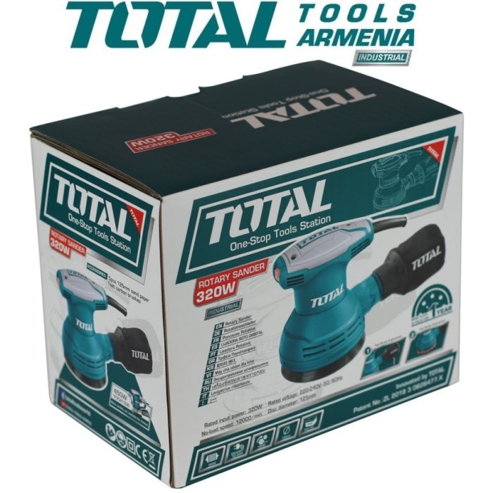 Эксцентриковая шлифмашина /320 Вт/12000 об/мин/ПРОМЫШЛЕННАЯ/INDUSTRIAL (TF2031256)