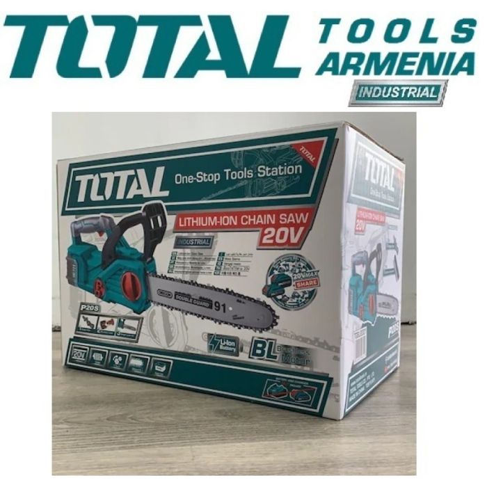 Մարտկոցային շղթայավոր սղոց TOTAL 20 V TGSLI2001 14466