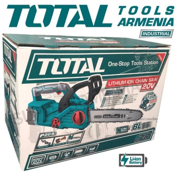 Մարտկոցային շղթայավոր սղոց TOTAL 20 V TGSLI2001 14466