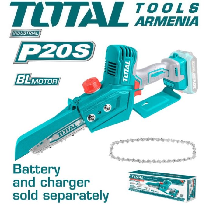 Մարտկոցային շղթայավոր մինի սղոց (լիթիում-իոնային) 20 Վ TOTAL TGSLI2068 22670