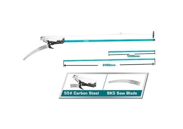 Էտի մկրատ պարանով, երկարաձգվող 2.4մ TOTAL THEPS25281 19024