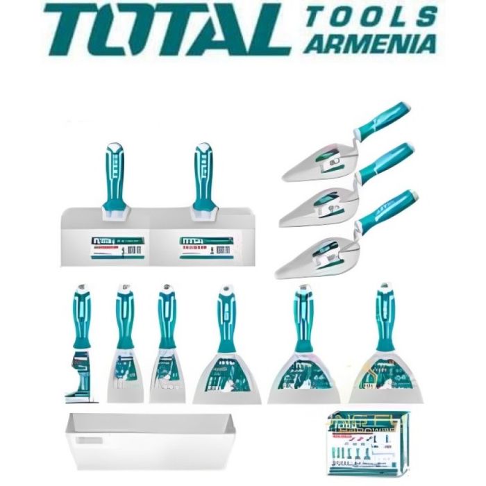 Մալաների և ծեփիչների հավաքածու 12 կտոր TOTAL THKBPS1206 34243