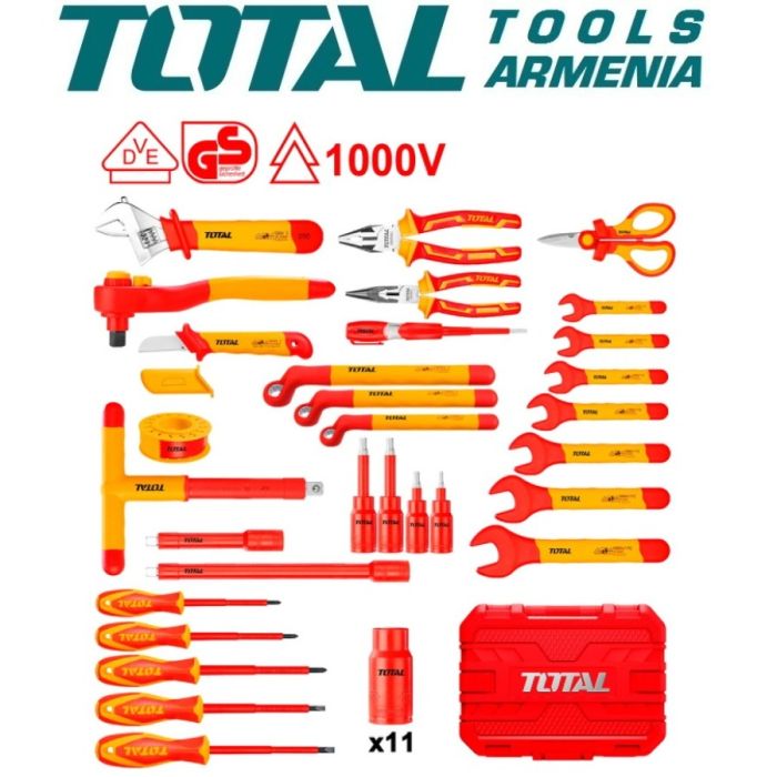 Набор диэлектрических инструментов 41шт (THKITH4101)
