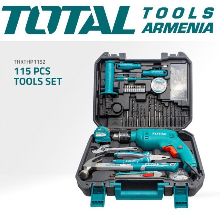 Набор бытовых инструментов (680 Вт) 115 шт. (THKTHP1152)