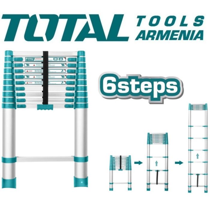 Телескопическая лестница 6 ступеней (THLAD08061)