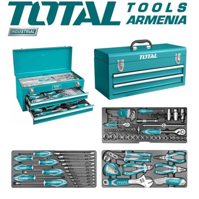 97կտոր Գործիքների հավաքածու դարակներով TOTAL THPTCS70971 1534