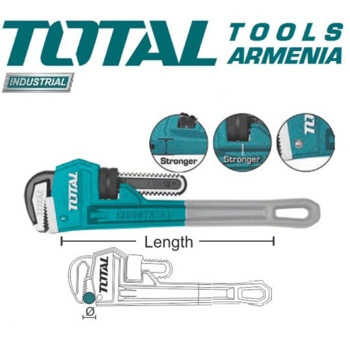 Խողովակի բանալի TOTAL THT171486 48"1200մմ 10745