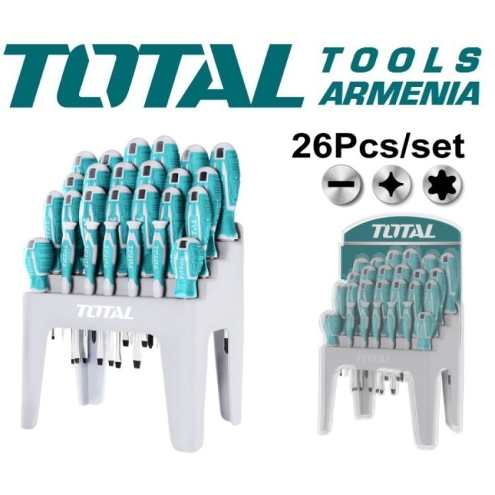 Պտուտակահանների հավաքածու 26կտոր TOTAL THT250626 16825