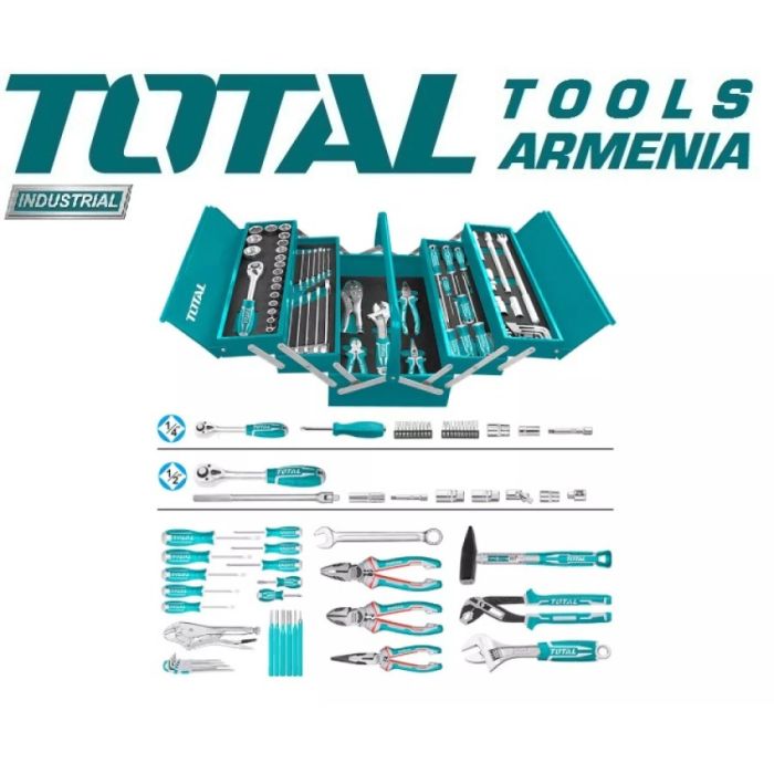 Գործիքների հավաքածու 108 կտոր TOTAL THTCS121081 100295