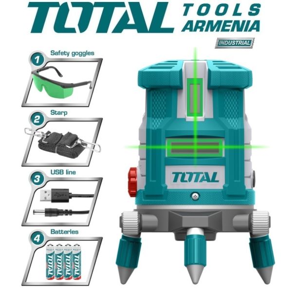 Лазерный нивелир (зеленый лазерные лучи) (TLL305205)