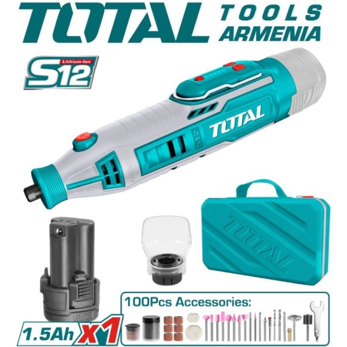 Lithium-ion grinder 12V TOTAL TMGLI12011