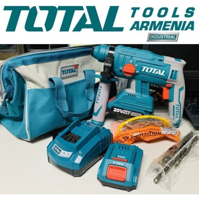 Литий-ионный Перфоратор / 20 В / 4А / 1,7 Дж /Бесщеточный Двигатель/ПРОМЫШЛЕННАЯ/INDUSTRIAL (TRHLI22012)