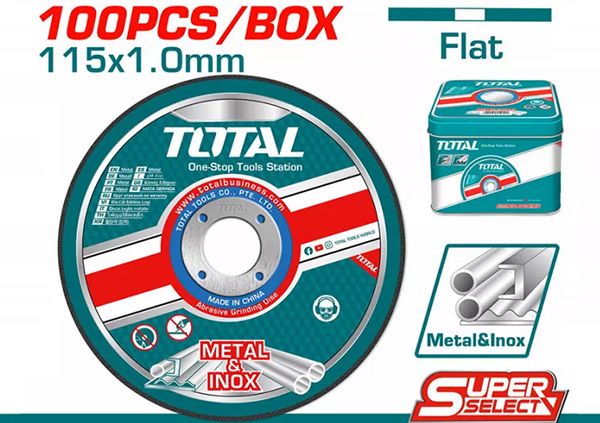 Набор абразивных отрезных дисков 115х1.2х22.2 мм 100шт (TAC210115100)