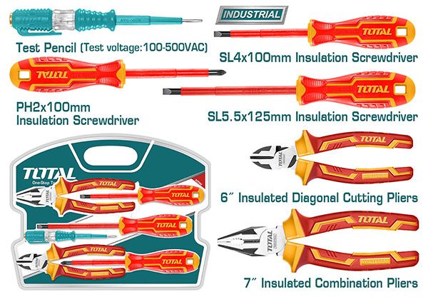 Набор диэлектрических инструментов до 1000В 6шт (THKIST3062)